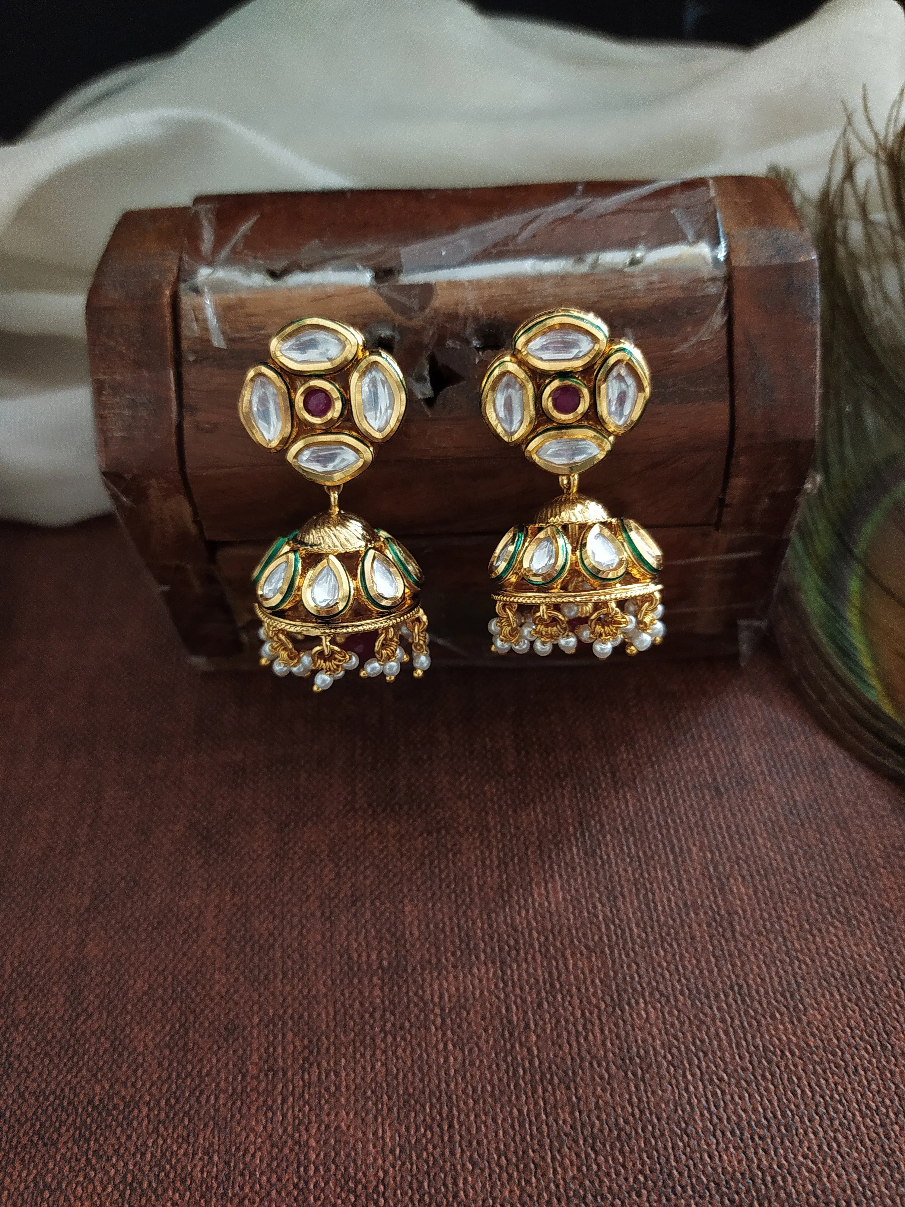 Full Neck Covered Stunning Polki Kundan Necklace Set