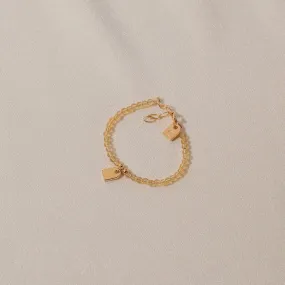 Galore Bracelet Birthstone November Citrine & Tag | Gold