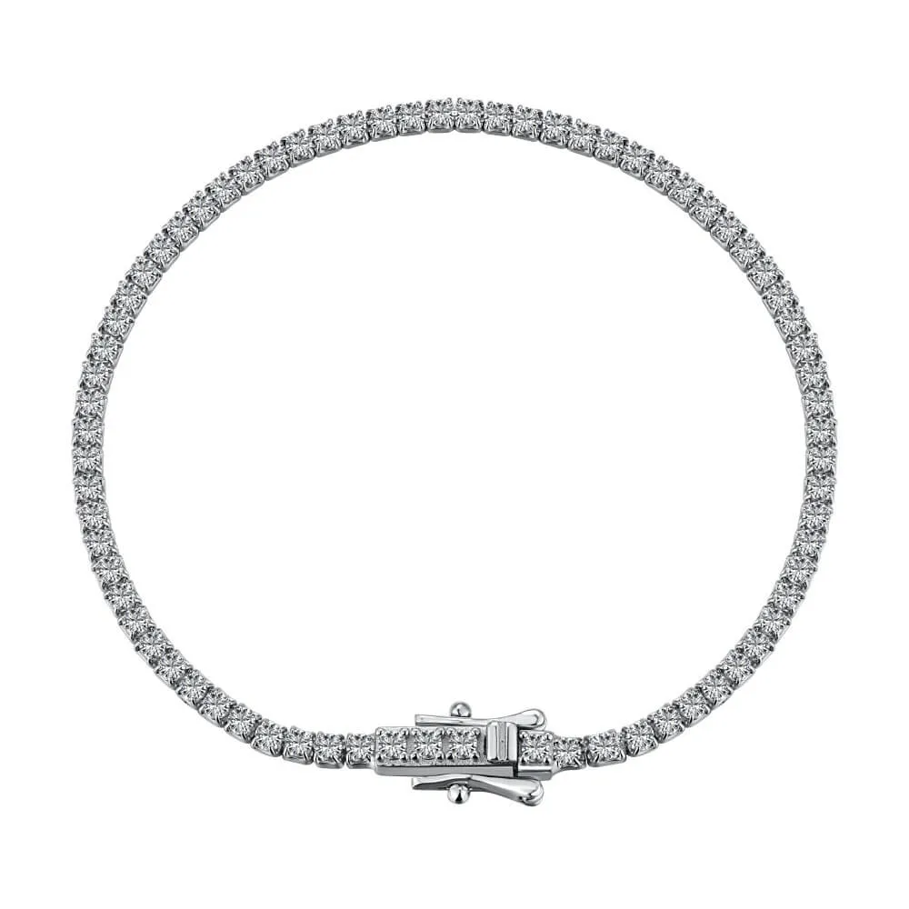 Genoveva 4MM 4 Prong Round Moissanite Tennis Bracelet