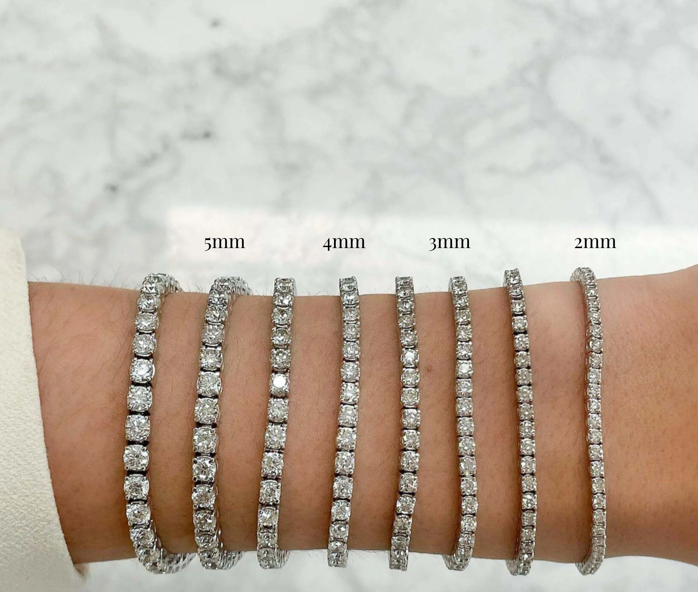 Genoveva 4MM 4 Prong Round Moissanite Tennis Bracelet