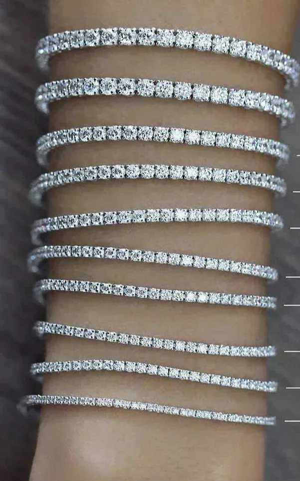 Genoveva 4MM 4 Prong Round Moissanite Tennis Bracelet