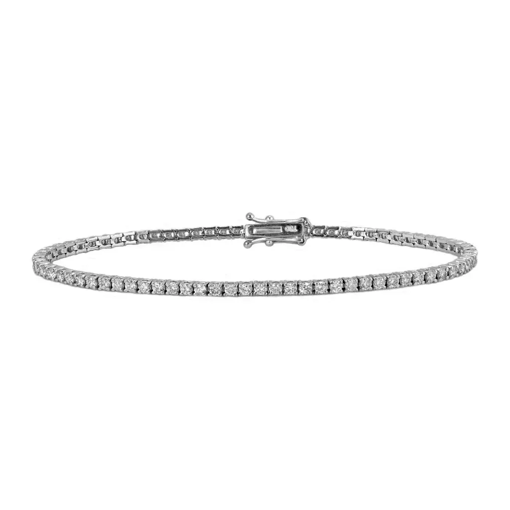Genoveva 4MM 4 Prong Round Moissanite Tennis Bracelet