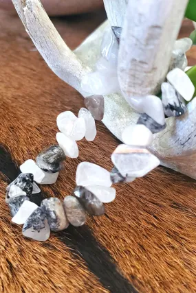 Ghana Gray Stone Stretch Bracelet