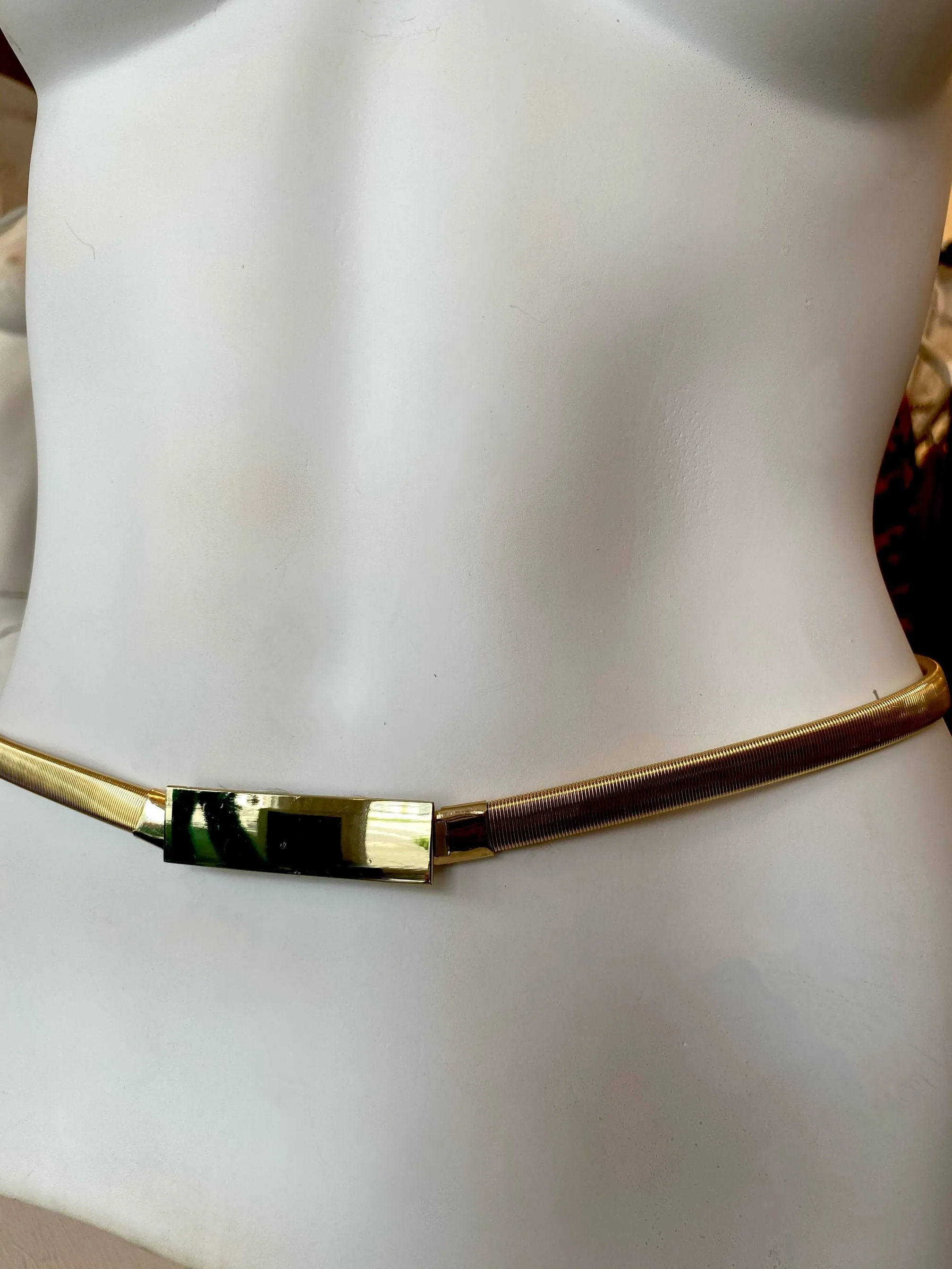 Gold stretch belt