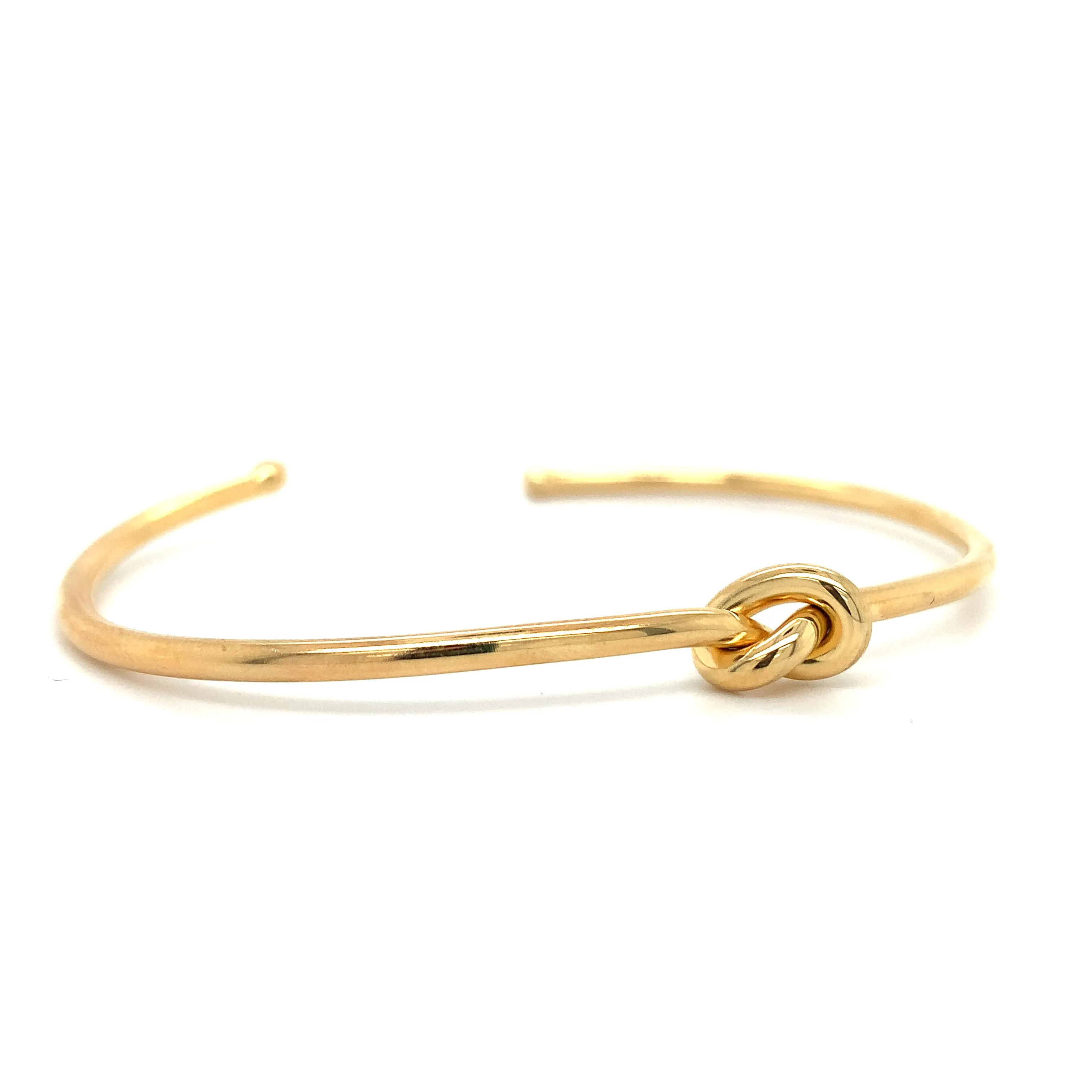 Golden Love Knot Open Bangle