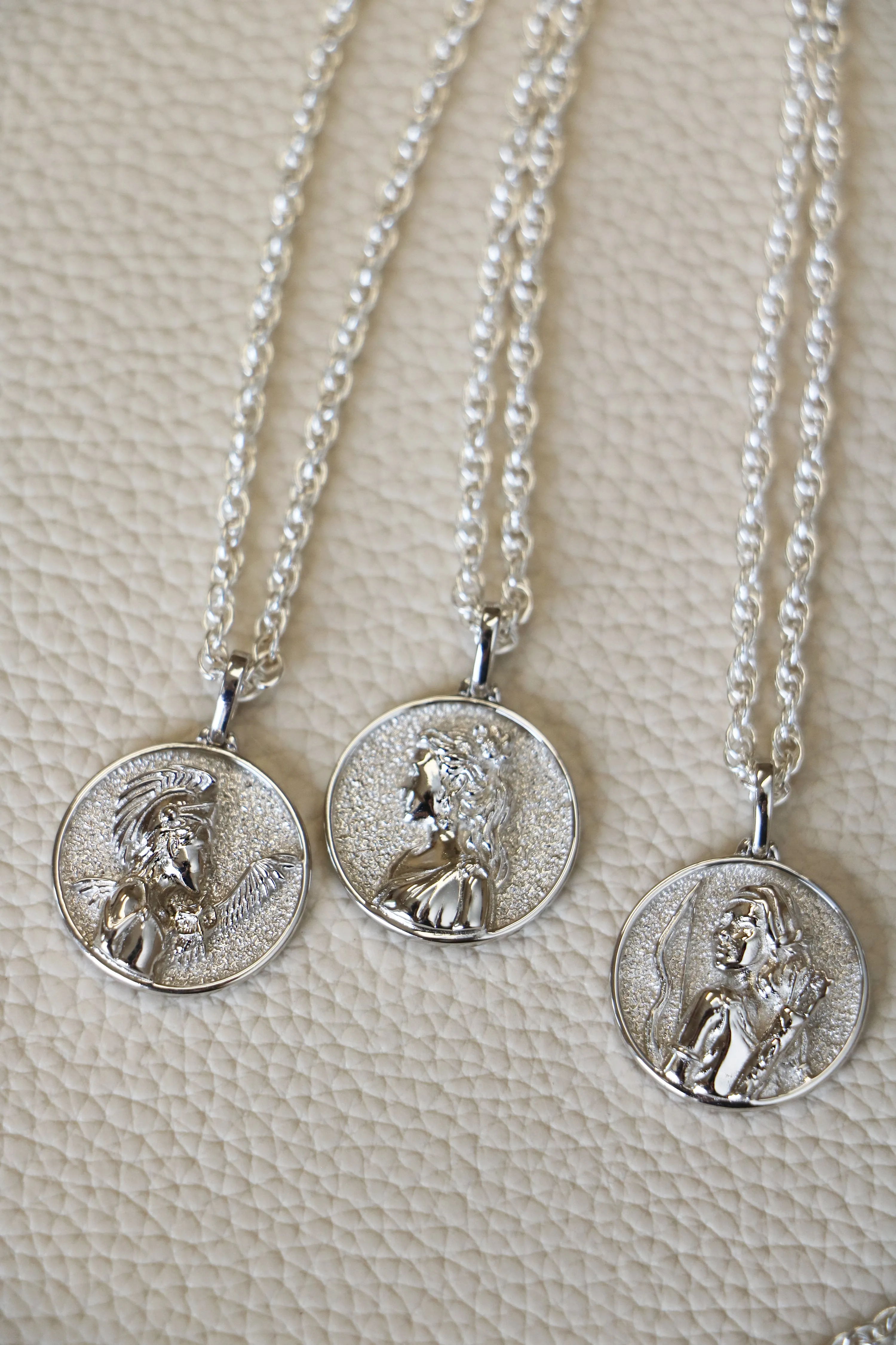 greek goddess coin necklace