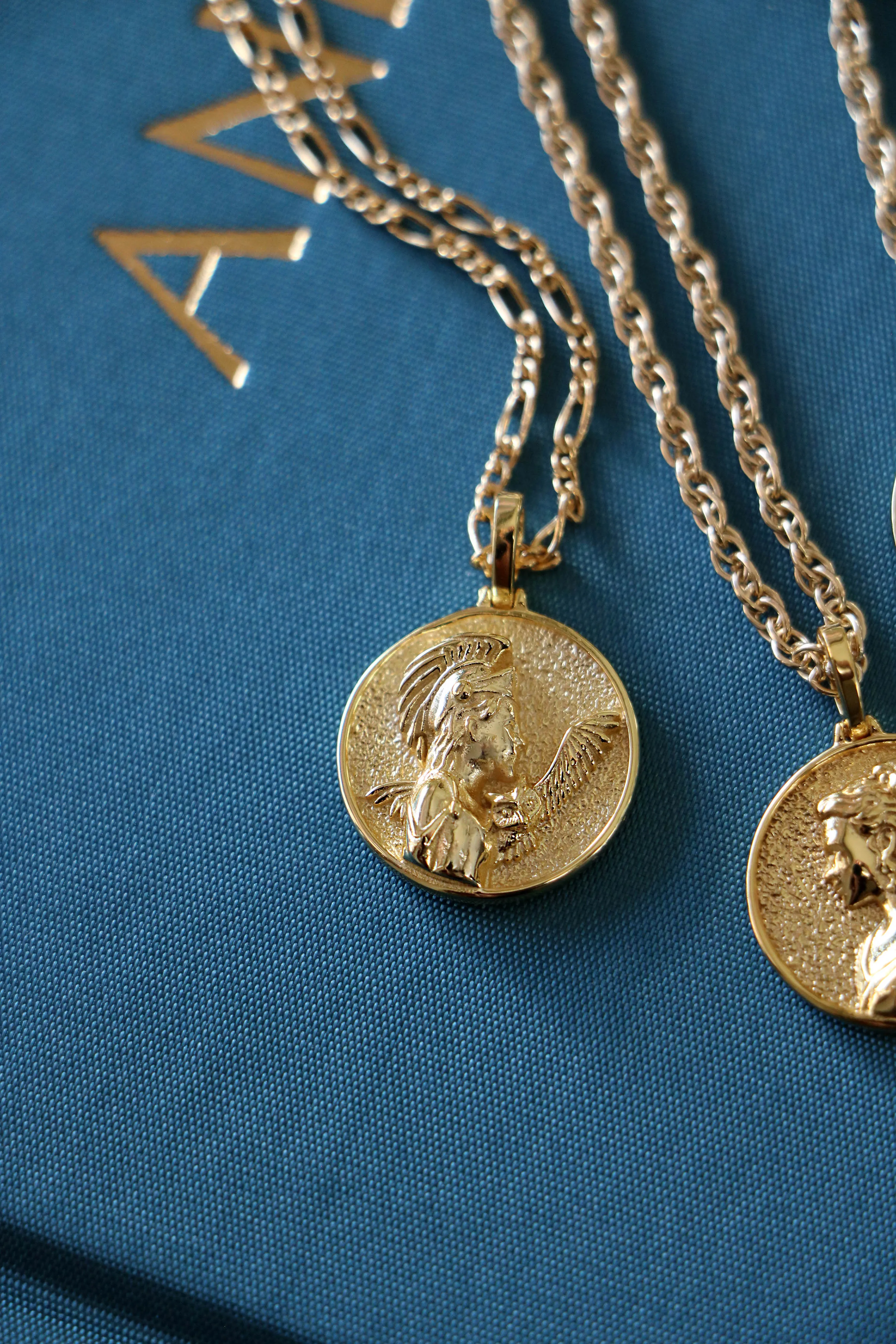 greek goddess coin necklace