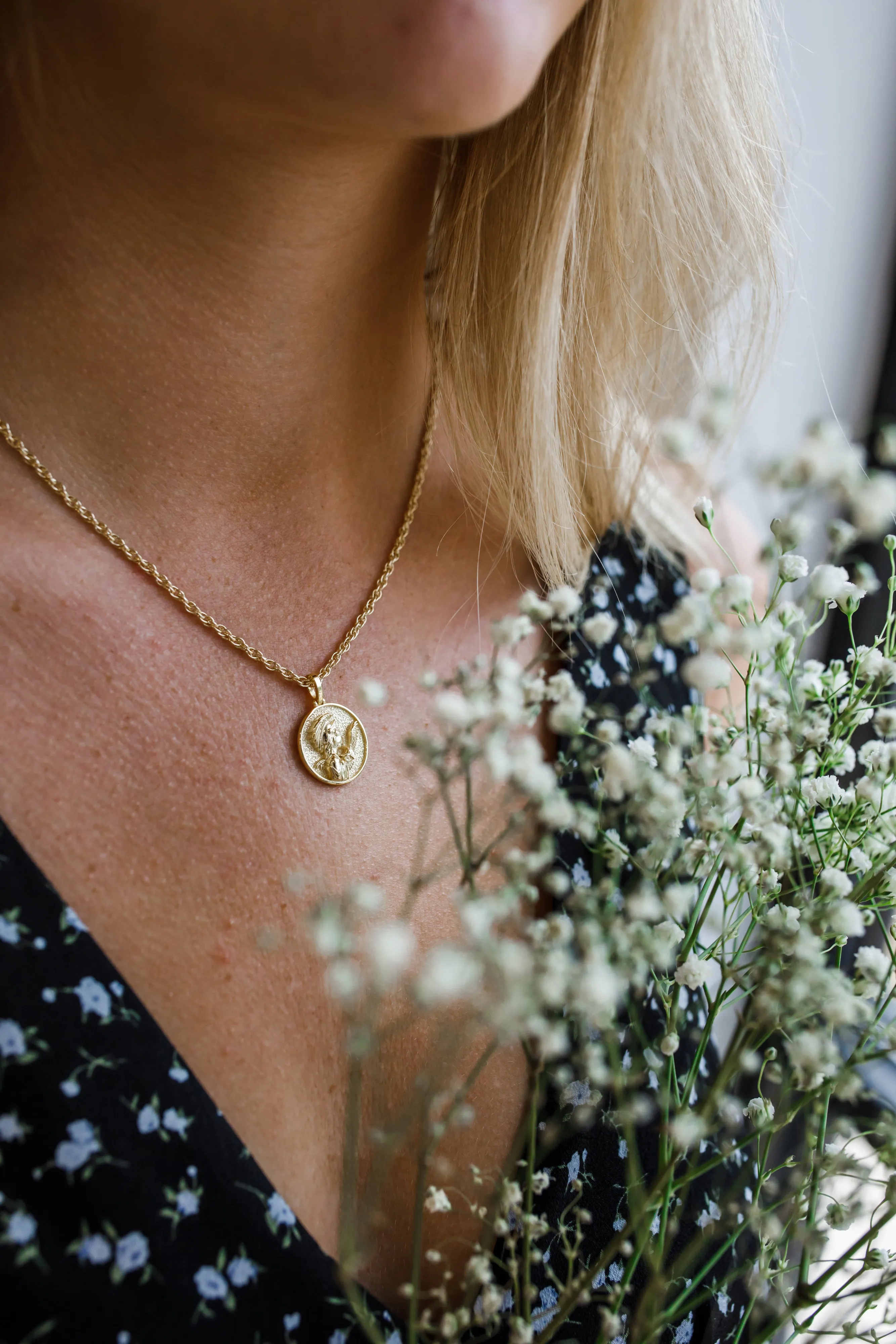 greek goddess coin necklace