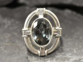 Green Diamond Ring - Green Statement Ring - Diamond Bezel Ring
