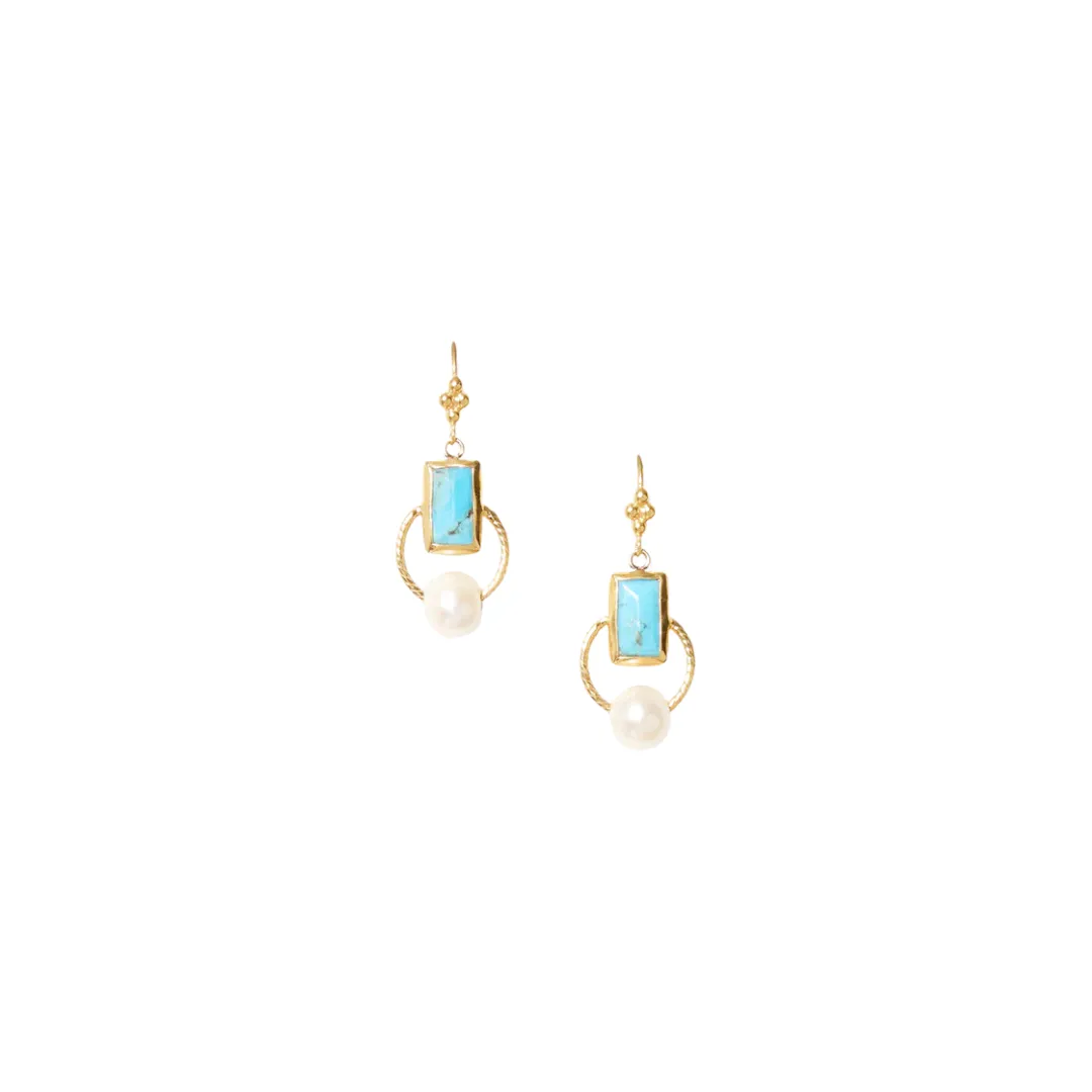 Halo Turquoise Mix Earrings