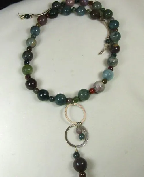 Handmade Indian Agate Gemstone Necklace