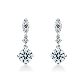 Hearts on Fire 18K White Gold Aerial Petite Drop Diamond Earrings