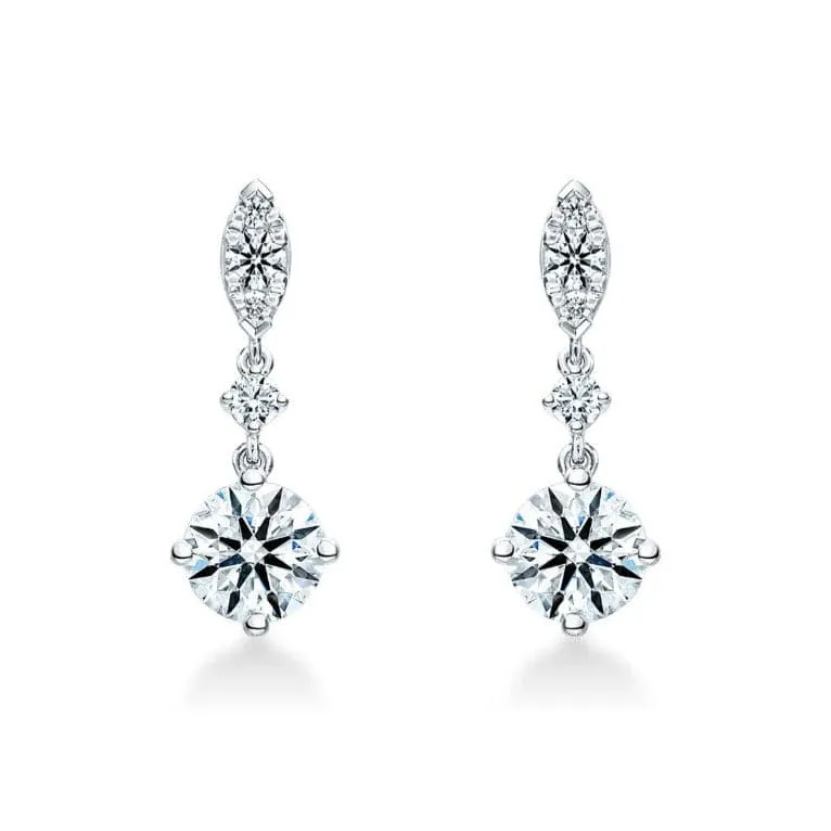 Hearts on Fire 18K White Gold Aerial Petite Drop Diamond Earrings