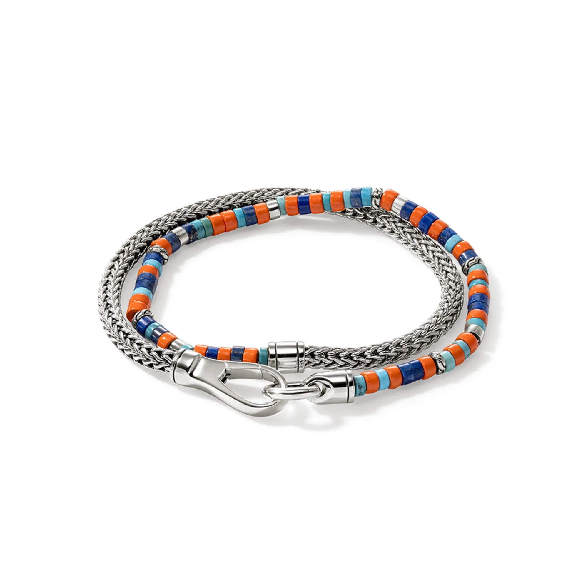Heishi Chain Wrap, Sterling Silver|BUS9012551ORLPZTQ