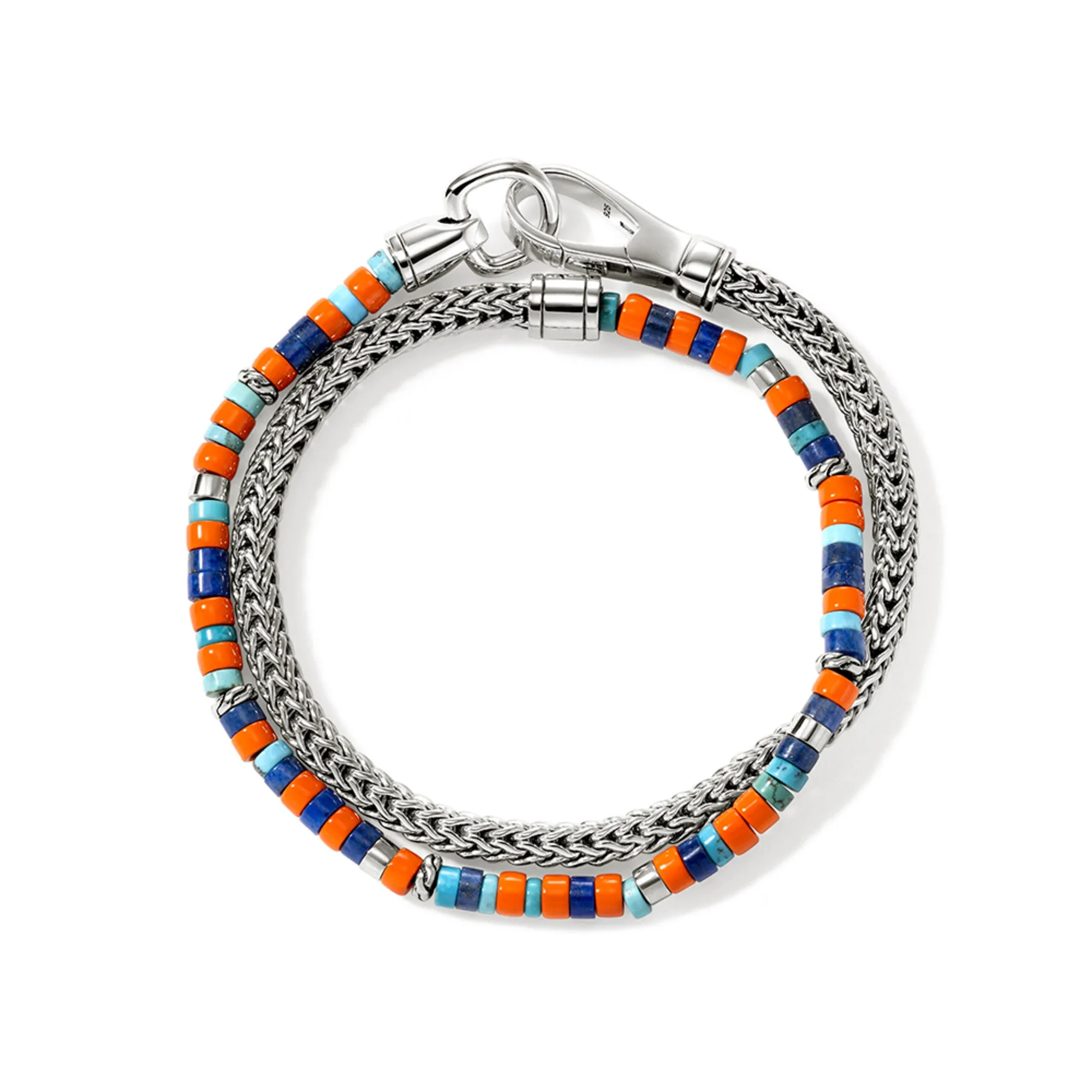 Heishi Chain Wrap, Sterling Silver|BUS9012551ORLPZTQ