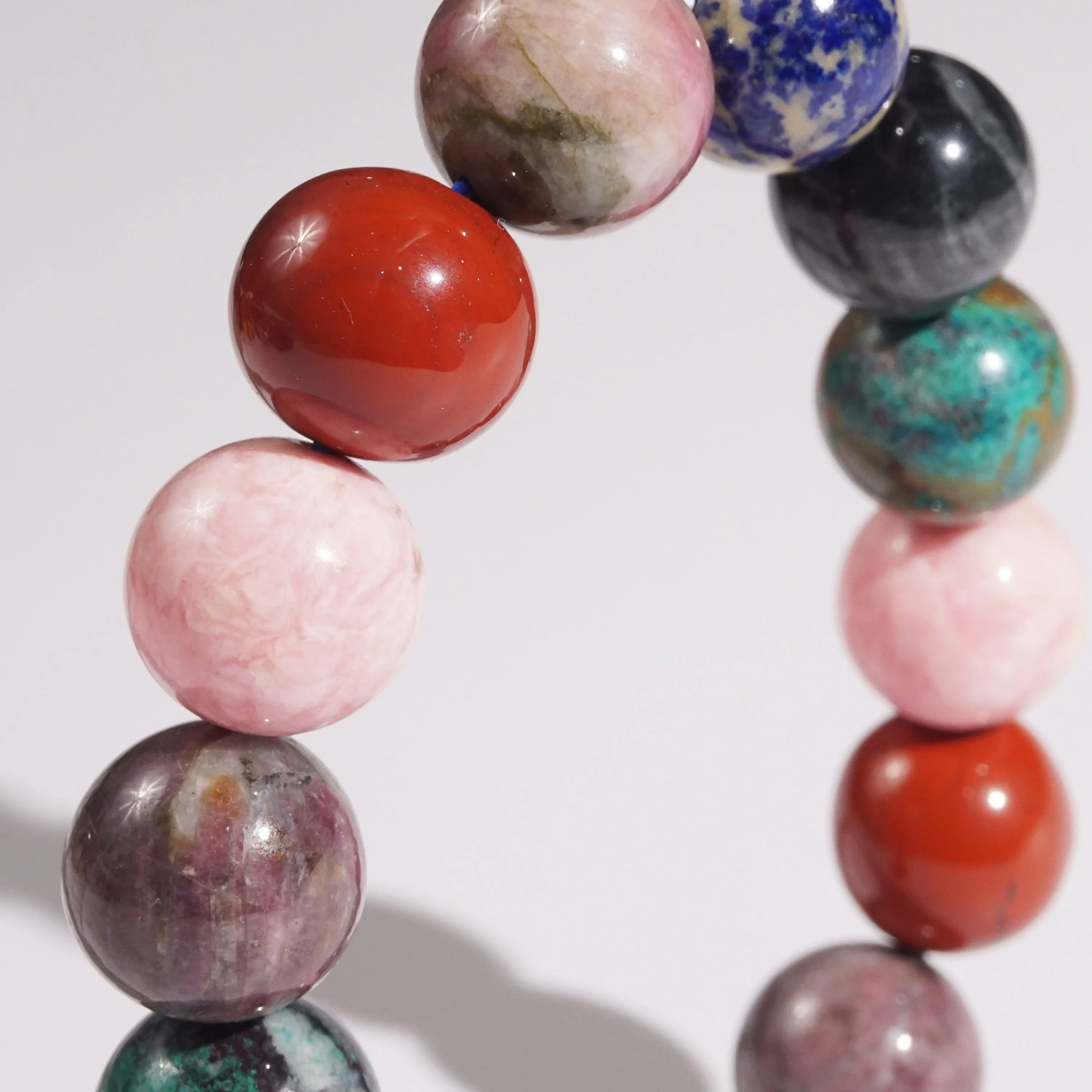 Jasper, Lapis Lazuli, and Chrysocolla 14mm