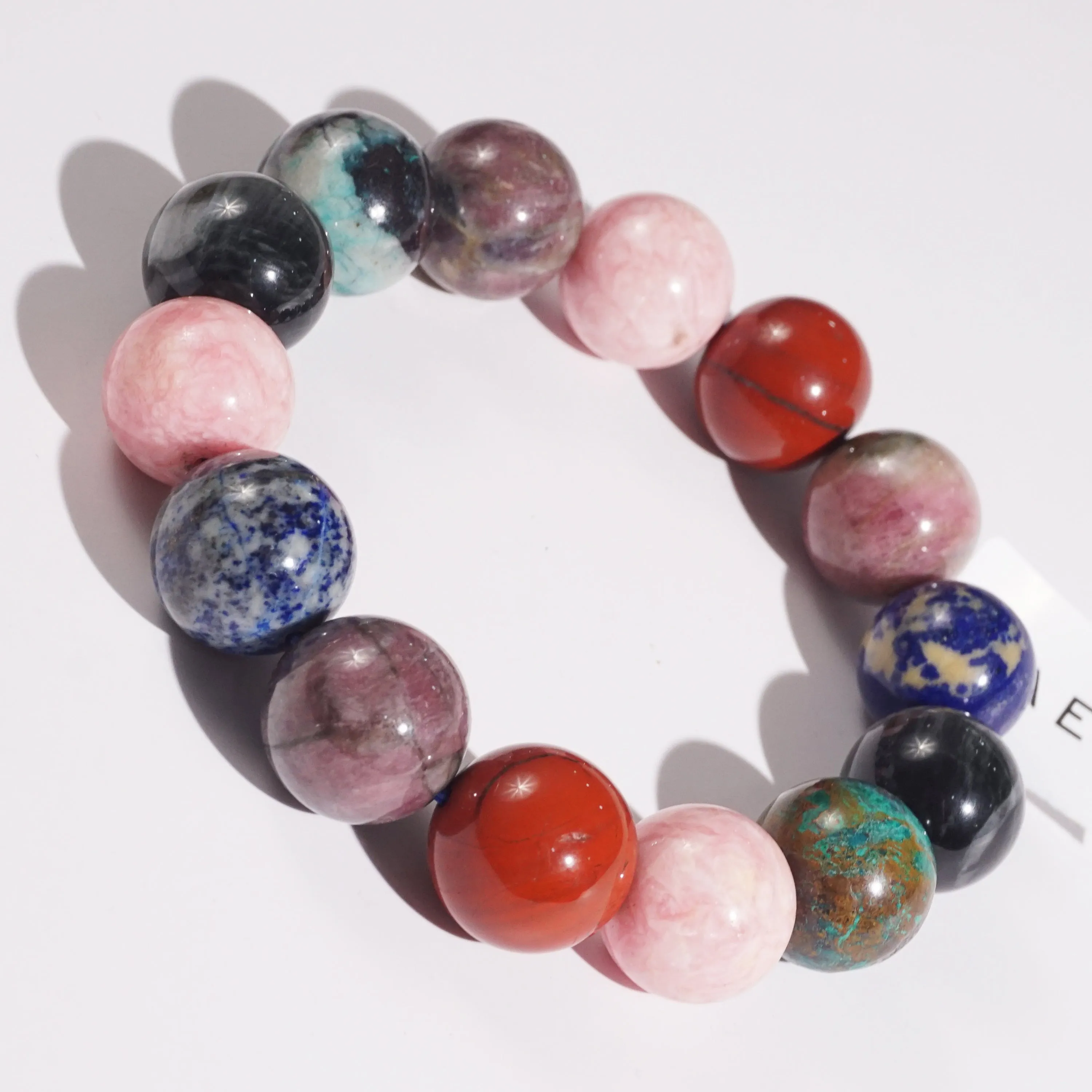 Jasper, Lapis Lazuli, and Chrysocolla 14mm