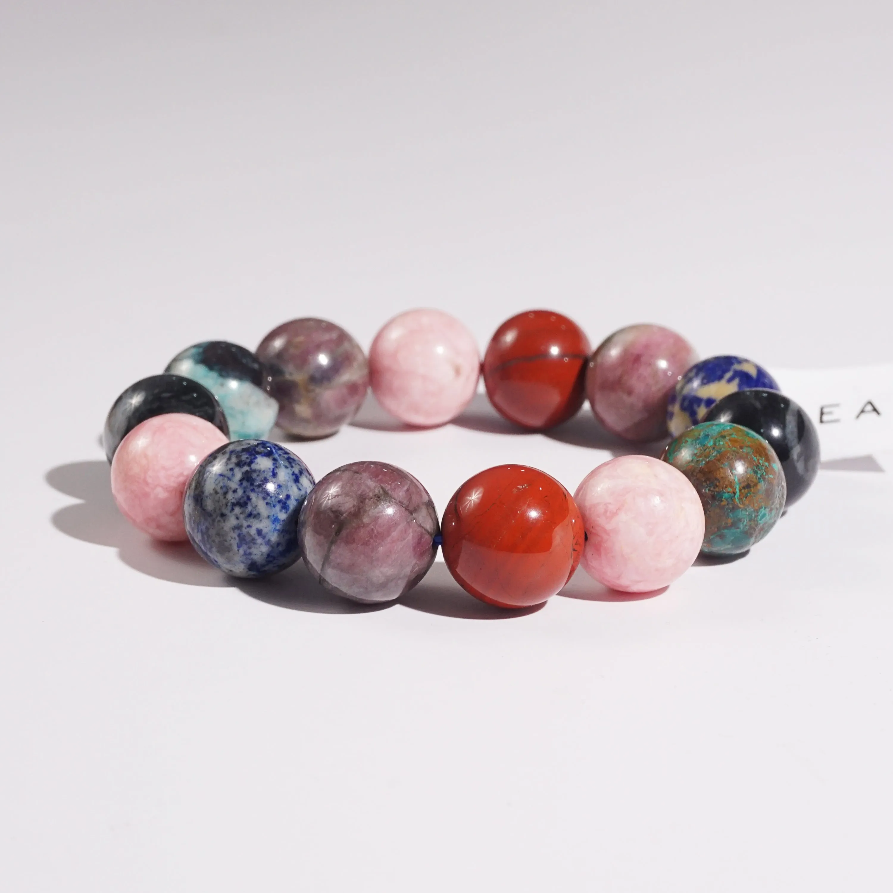 Jasper, Lapis Lazuli, and Chrysocolla 14mm