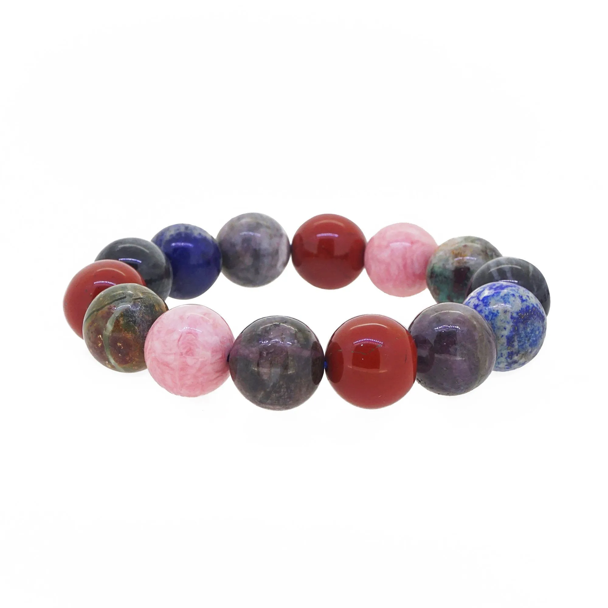 Jasper, Lapis Lazuli, and Chrysocolla 14mm