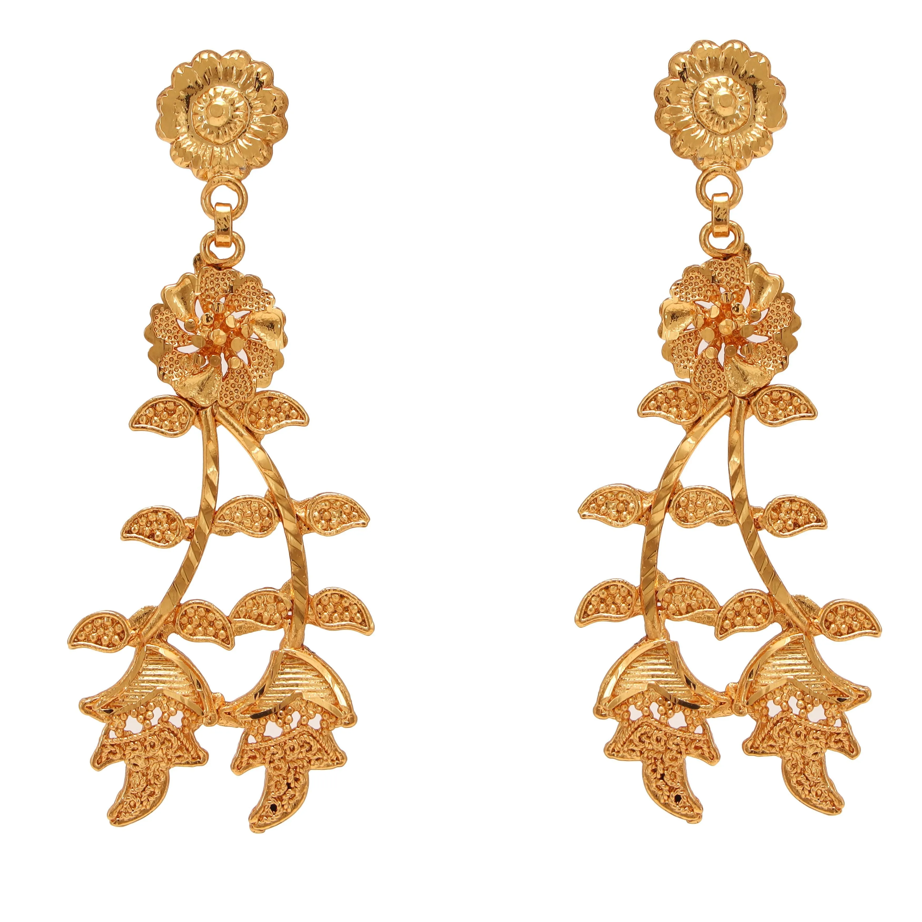 Jnui (Jasmin) Bridal Necklace Set | 24K Gold-plated