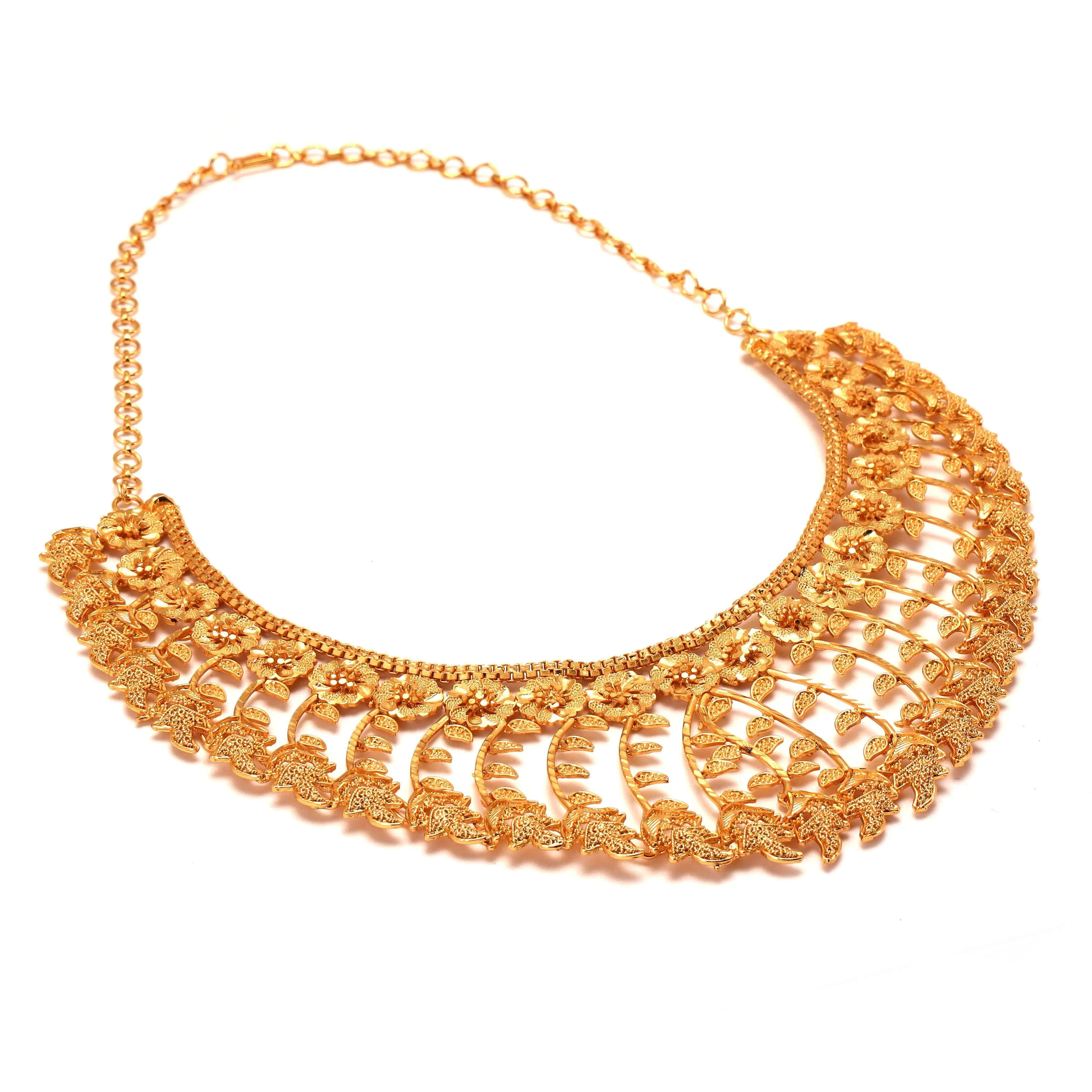 Jnui (Jasmin) Bridal Necklace Set | 24K Gold-plated