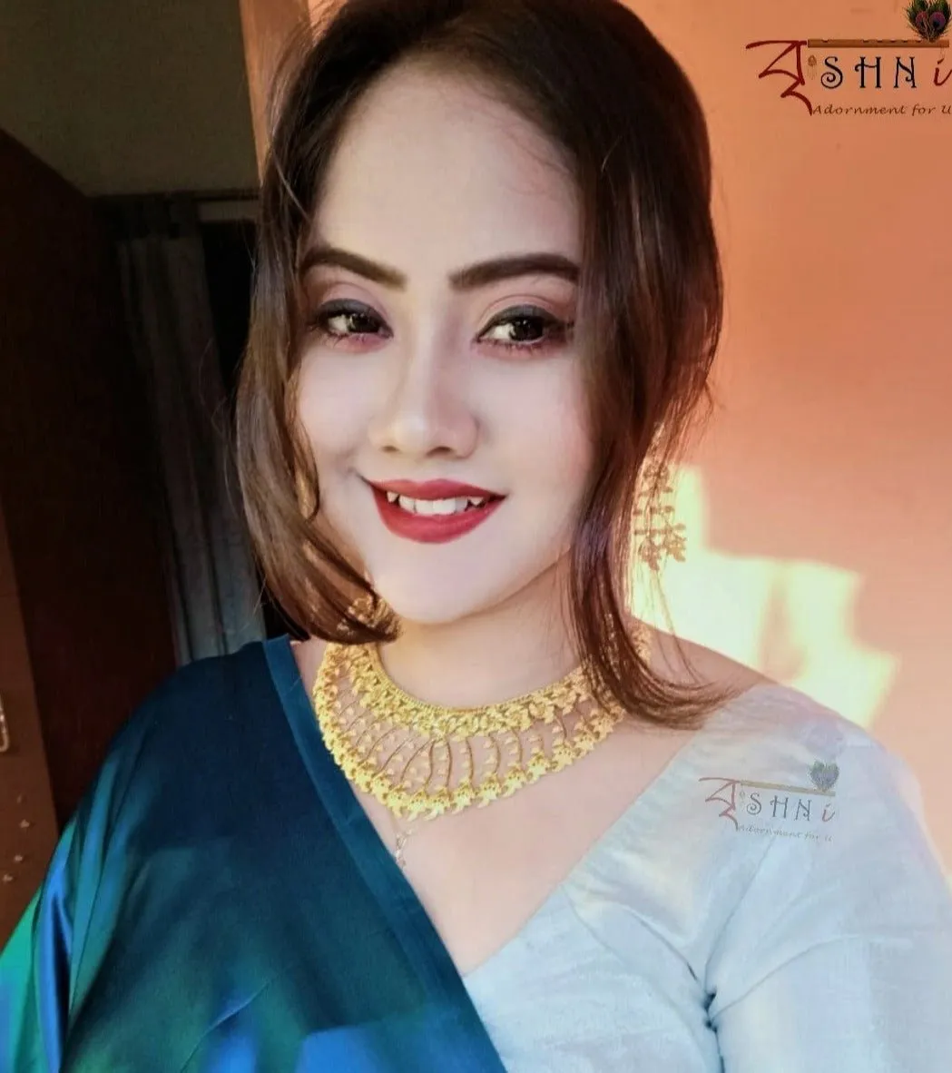 Jnui (Jasmin) Bridal Necklace Set | 24K Gold-plated