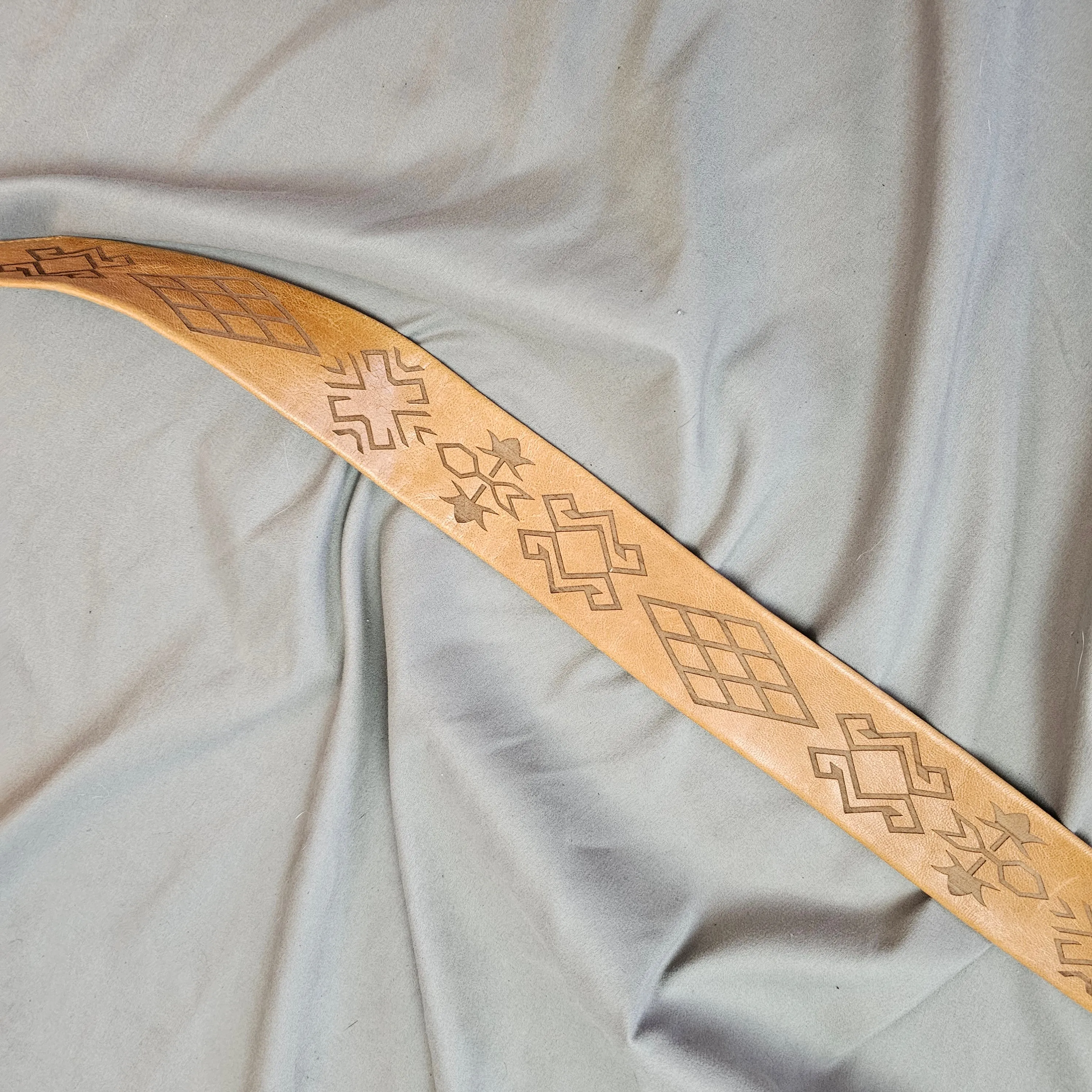 JODI LEE LEATHER AZTEC BELT