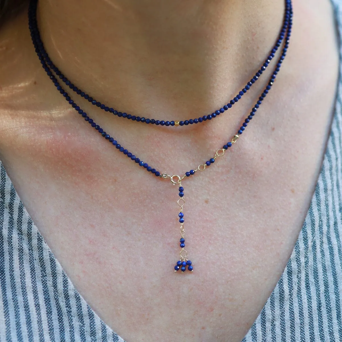 Lapis Wrap Bracelet & Necklace