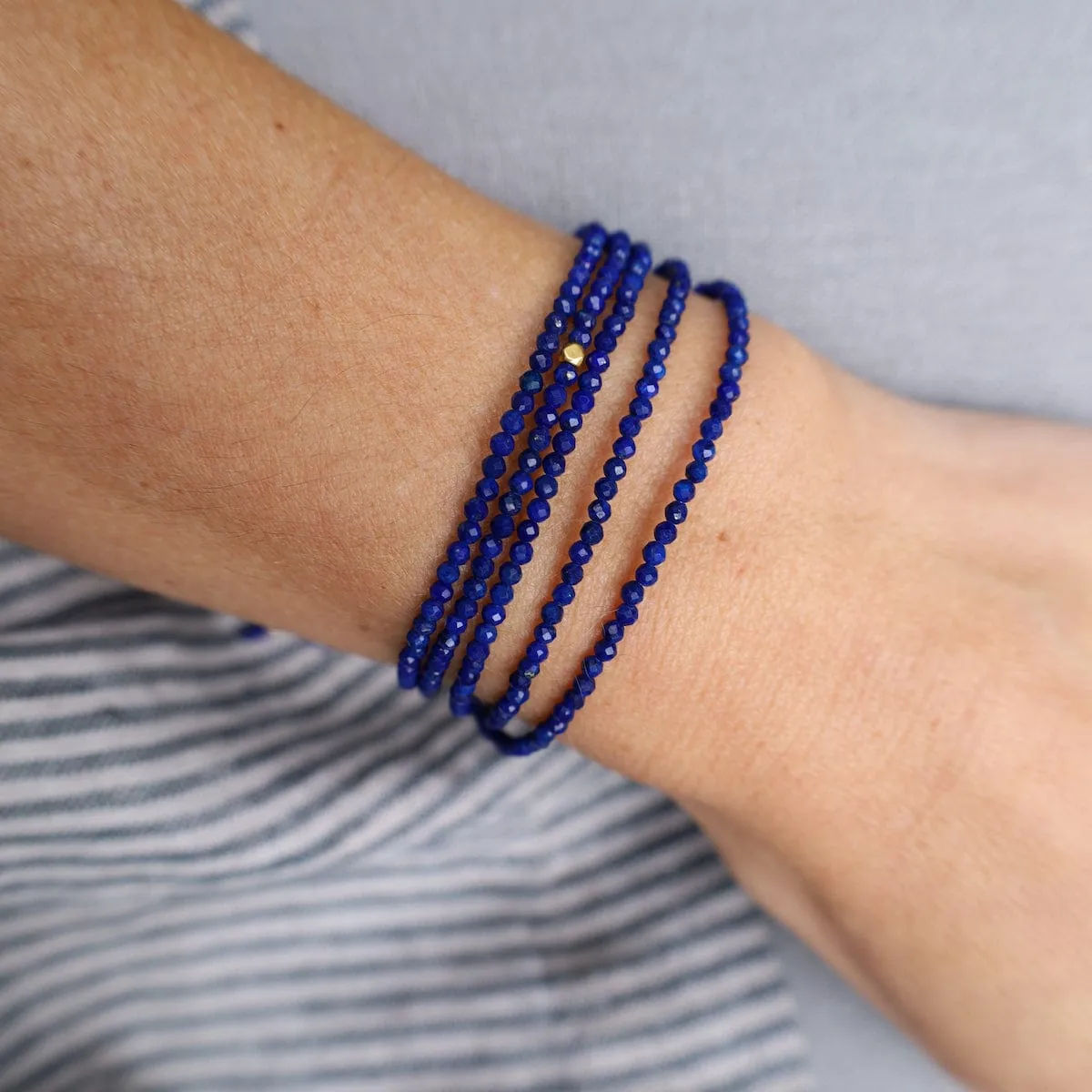 Lapis Wrap Bracelet & Necklace