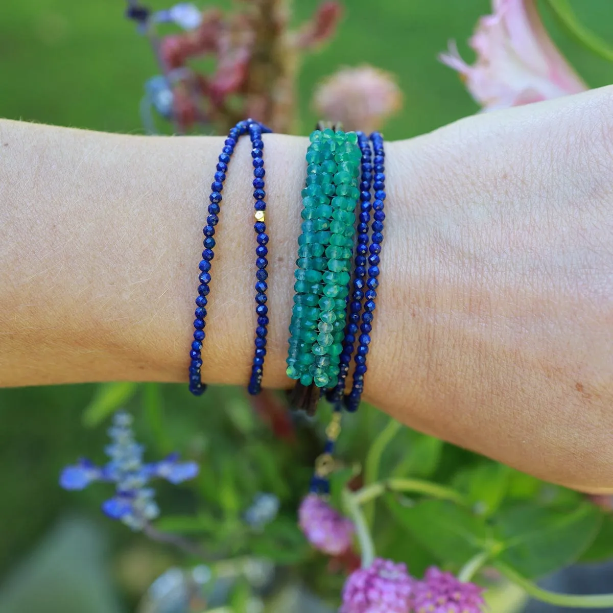 Lapis Wrap Bracelet & Necklace