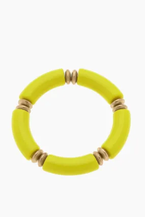 Lemon Yellow Resin Stretch Bracelet
