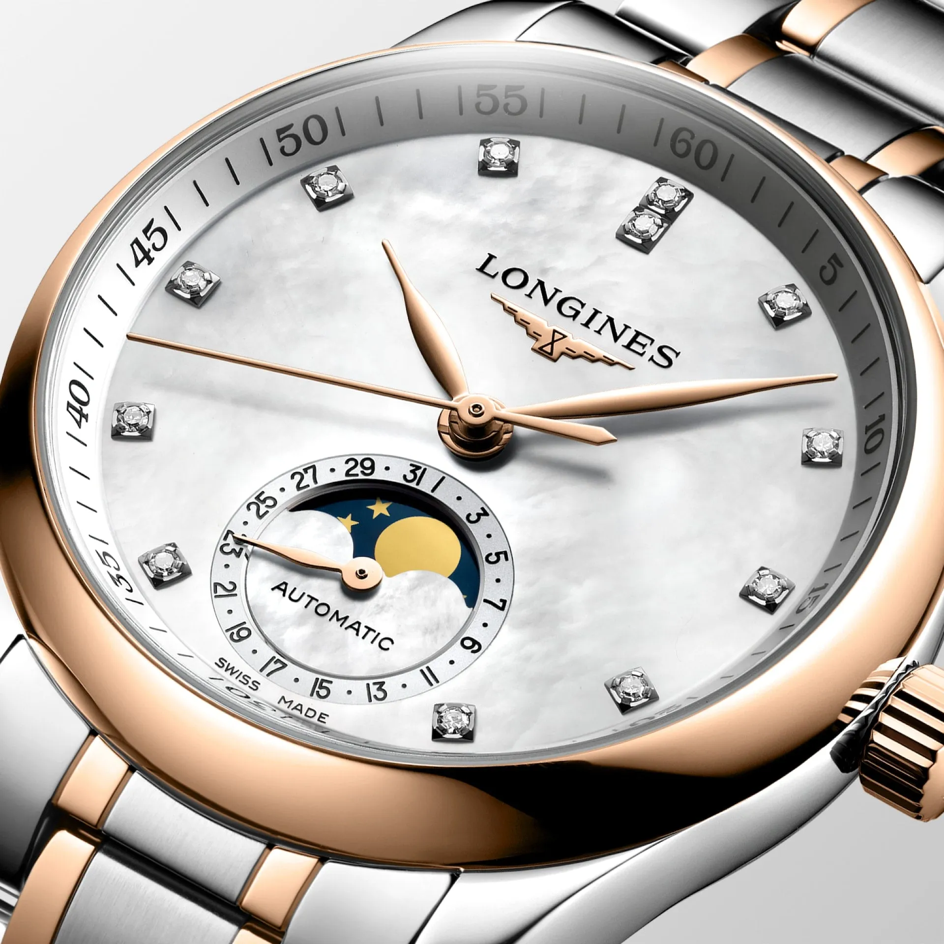 Master Collection Mother of Pearl Moon Phase 34mm