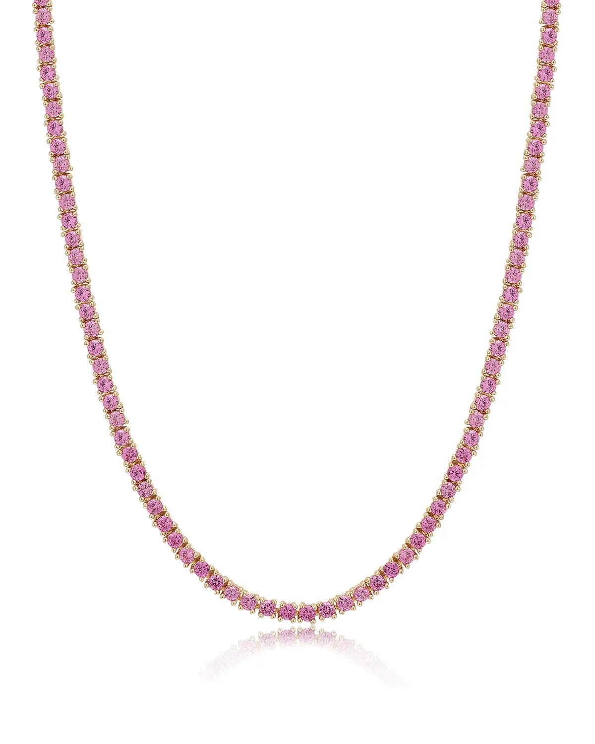 Mini Ballier Necklace- Pink- Gold