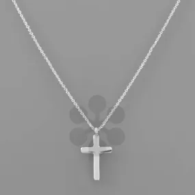 Mini Cross Necklace - Silver
