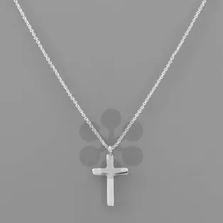 Mini Cross Necklace - Silver