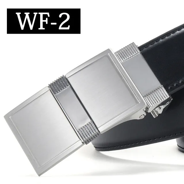 Modern Designer Metal Buckle Genuine Leather Belt