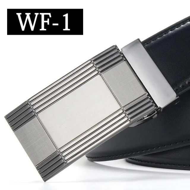 Modern Designer Metal Buckle Genuine Leather Belt