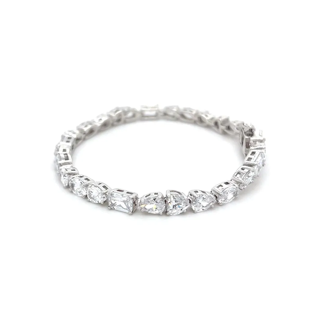 Multishape CZ’s Tennis Bracelet