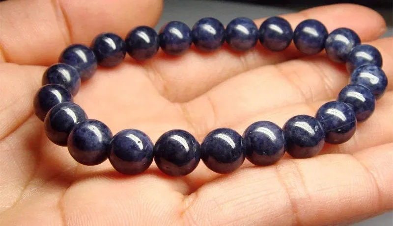 Natural Sapphire Bracelet, September Birthstone Jewelry Gift for Women, Mom Gift, Blue Sapphire Jewelry, Crystal Bracelet, Gemstone Bracelet