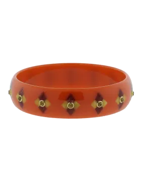Orange Brown And Red Bakelite Bangle