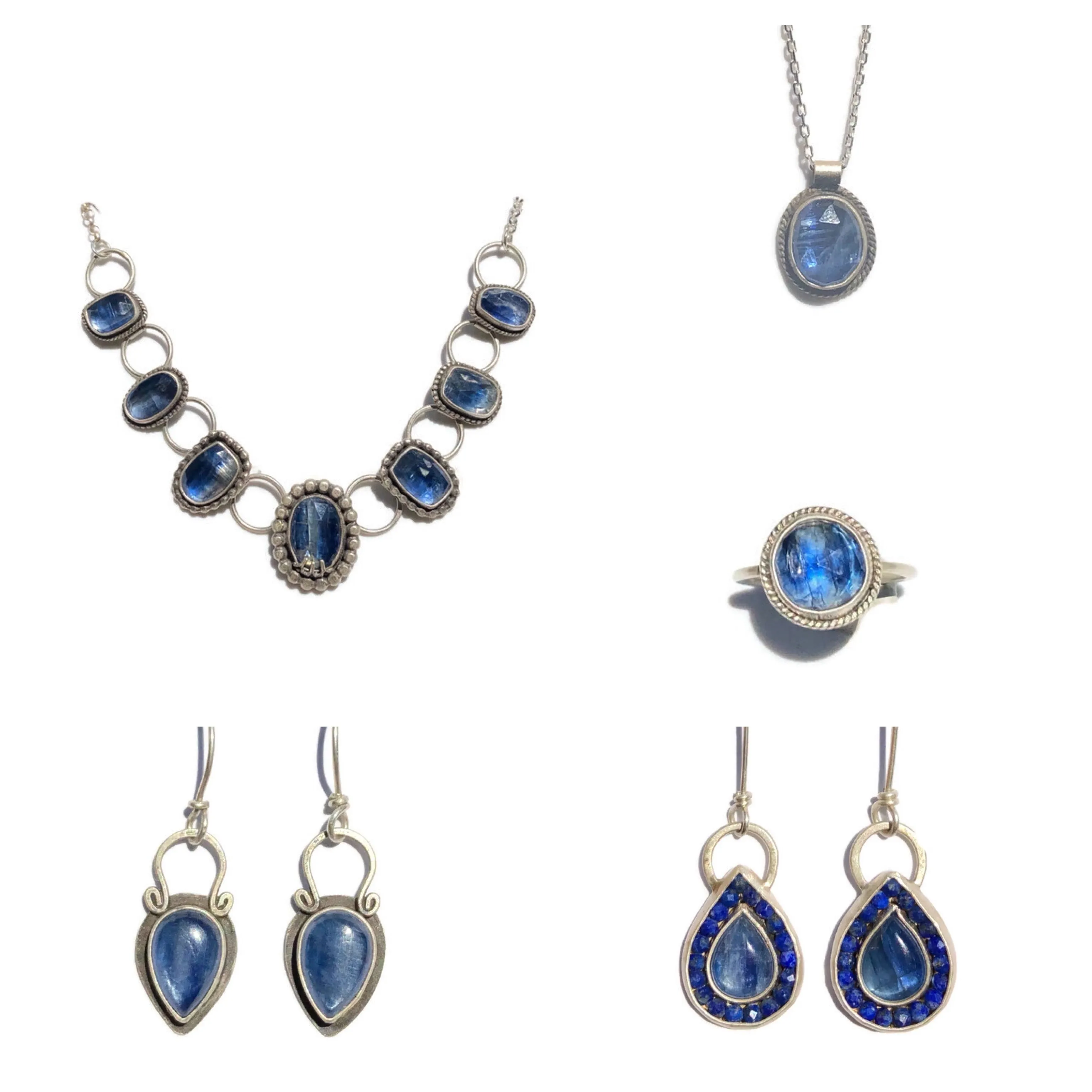 Oval Faceted Blue Kyanite Layering Necklace