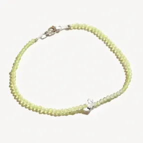 Peridot   Herkimer Bracelet No.31