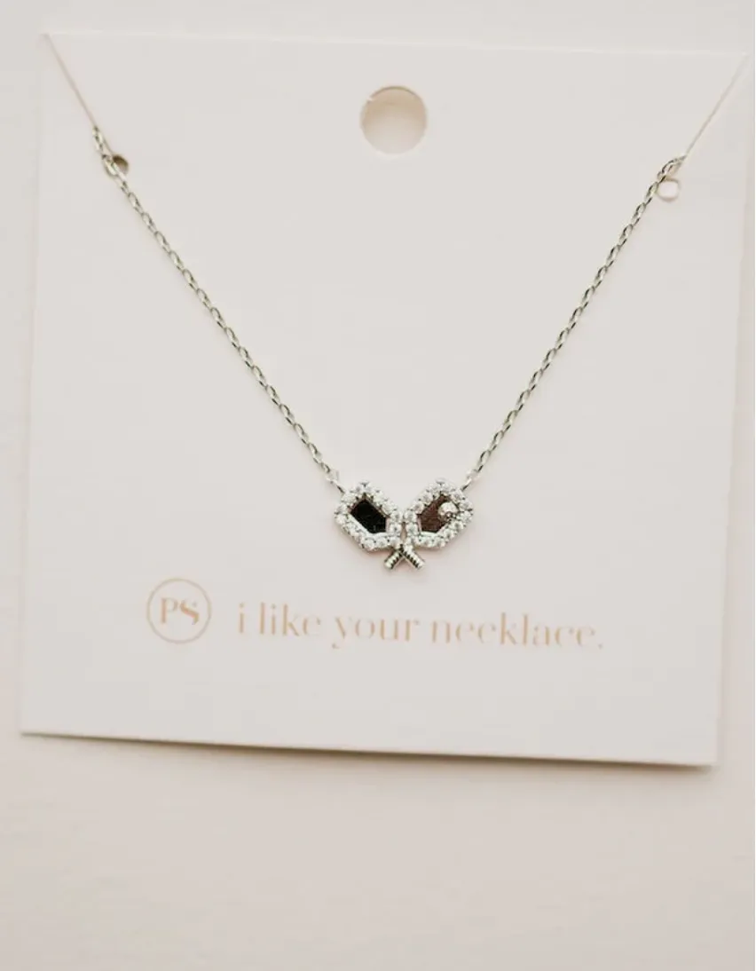 Pickleball Paddle Love Necklace