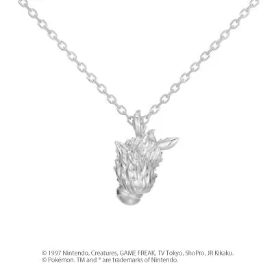 [Pokémon]Flareon & Pokéball necklace K18 white gold