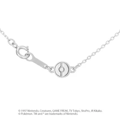 [Pokémon]Flareon & Pokéball necklace K18 white gold