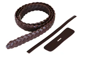 Premium Braided Leather Belt Kit (Brown Veg Tan) - 1.25" (32mm)