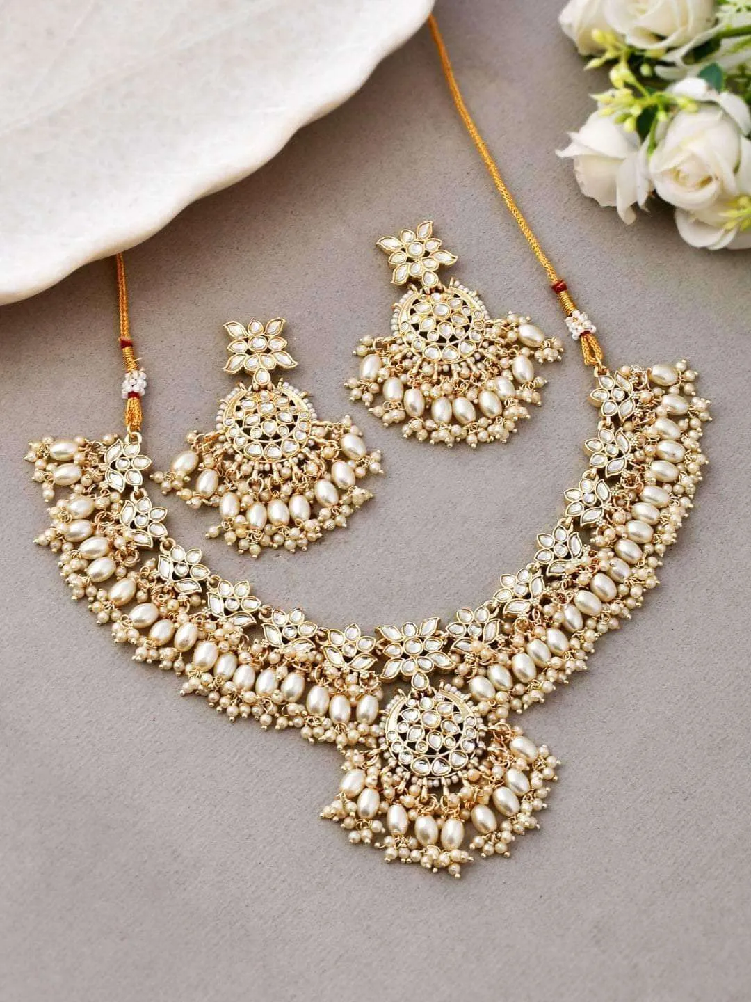 Prestigous Basra Cheed Bead Set White