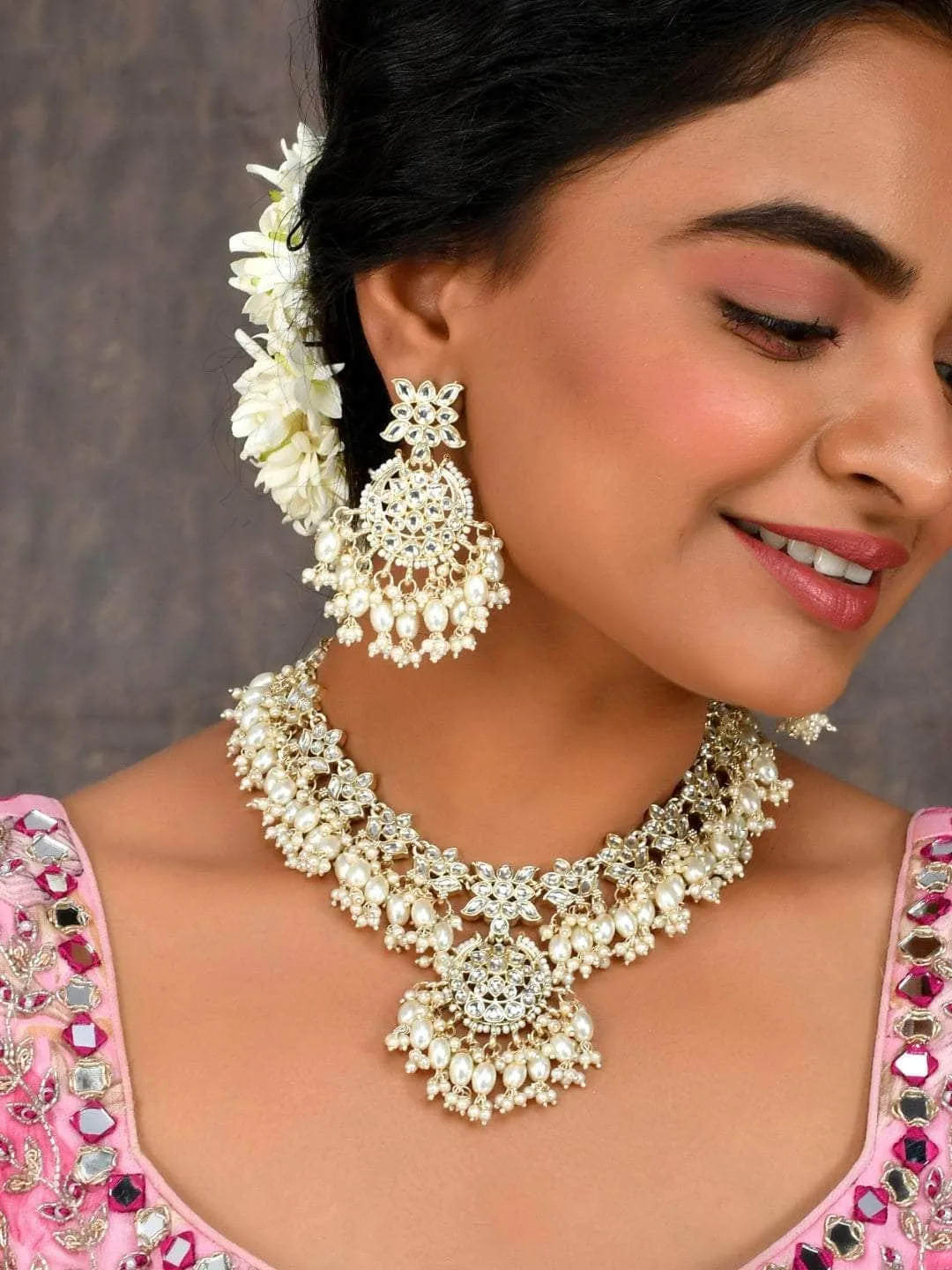 Prestigous Basra Cheed Bead Set White