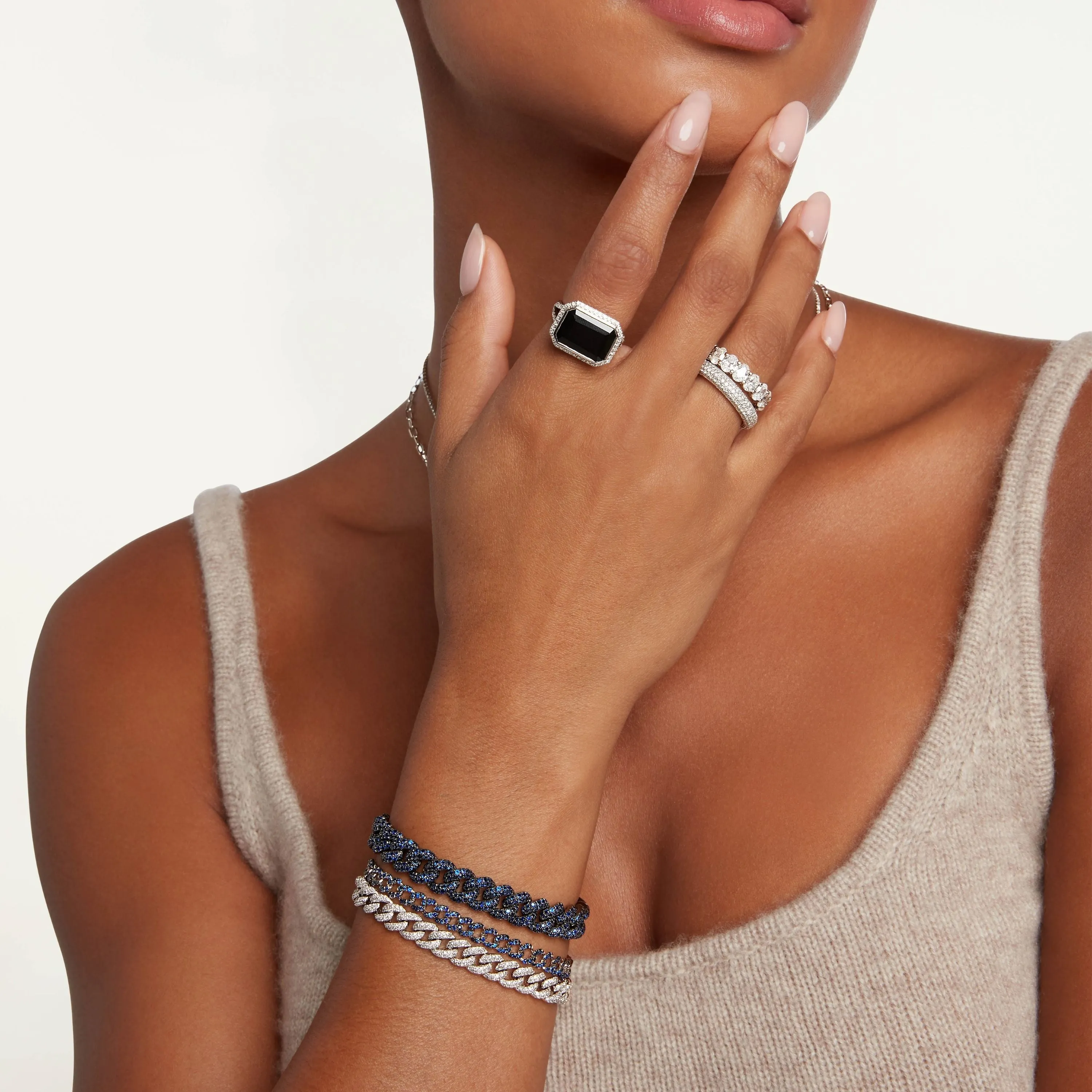 READY TO SHIP BLUE SAPPHIRE ESSENTIAL LINK BRACELET