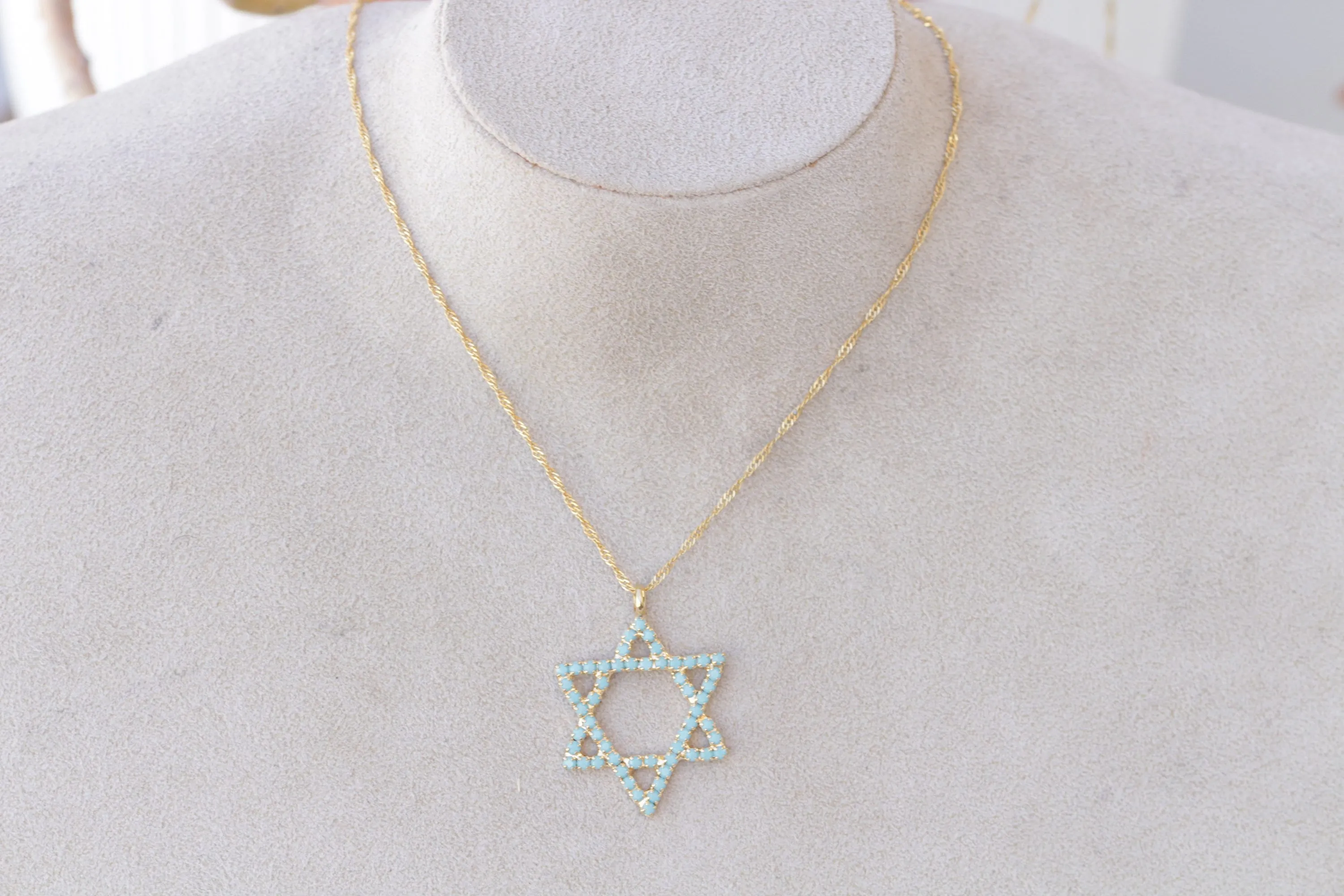 RED STAR OF David Necklace